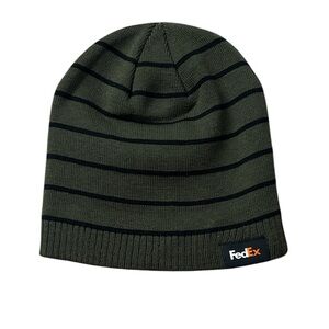 FedEx Olive Green Striped Beanie